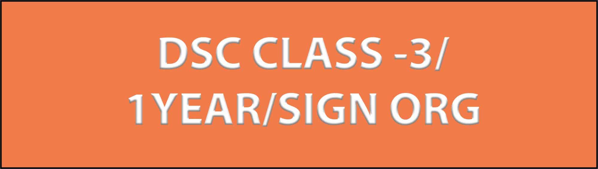 DSC CLASS 3 1 YEAR SIGN ORG scaled